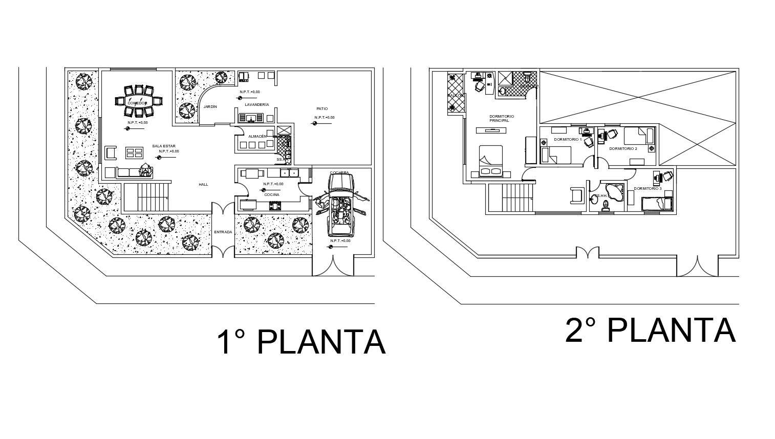 Autocad drawing of residential house