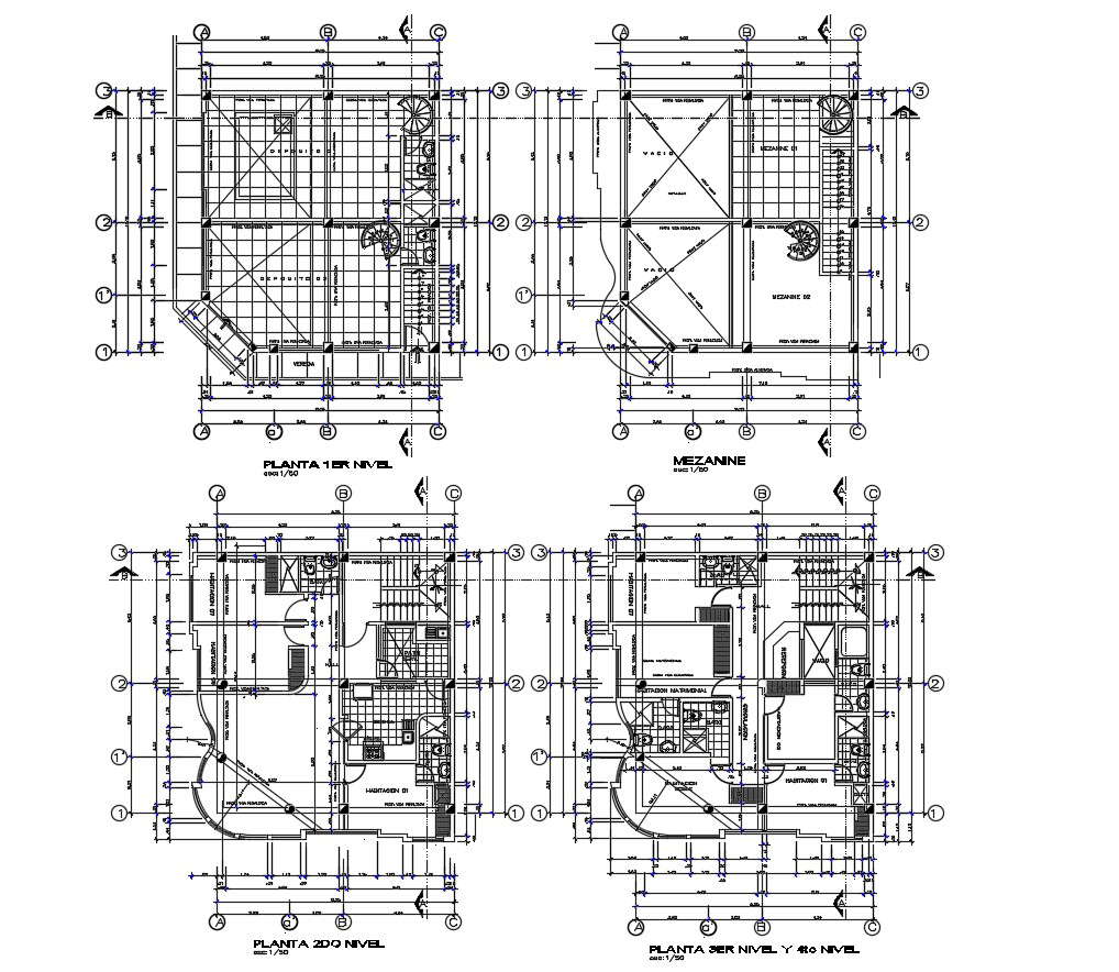 Autocad drawing of residential house