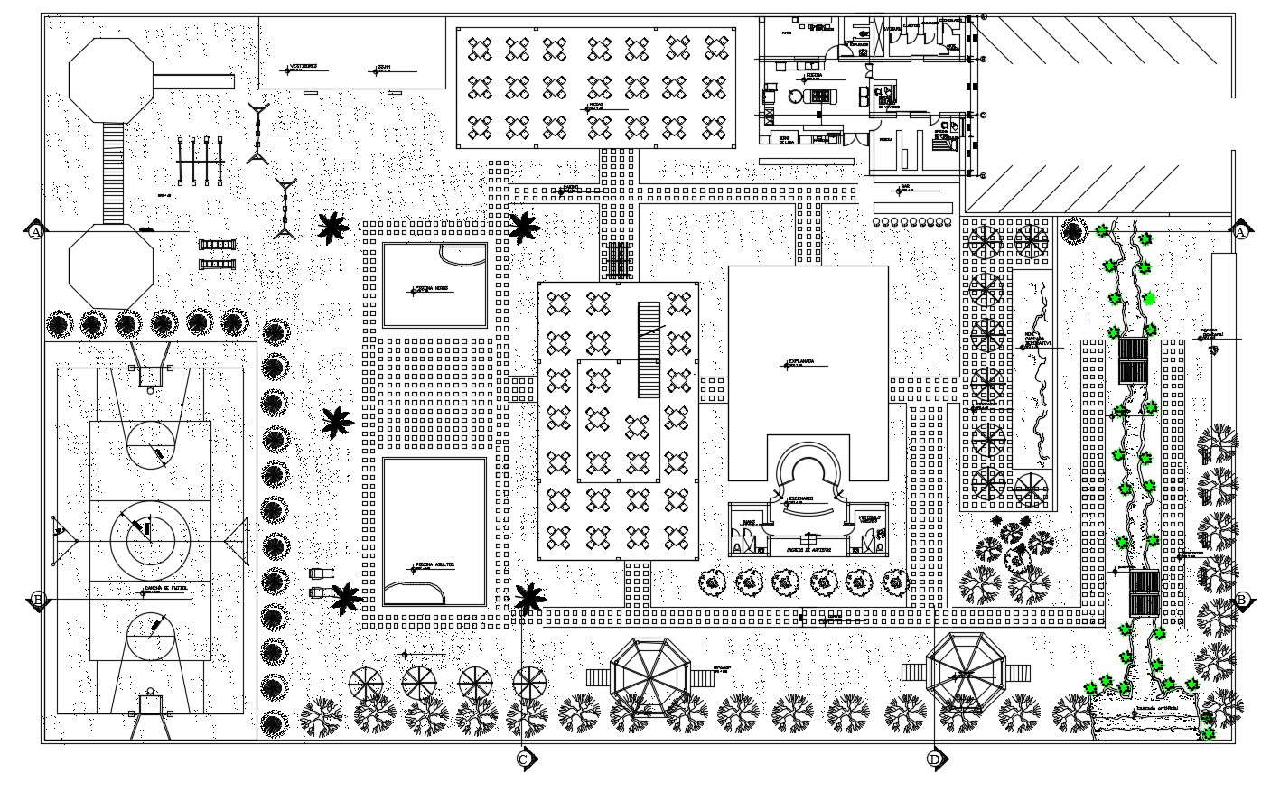 Autocad drawing of restaurant 