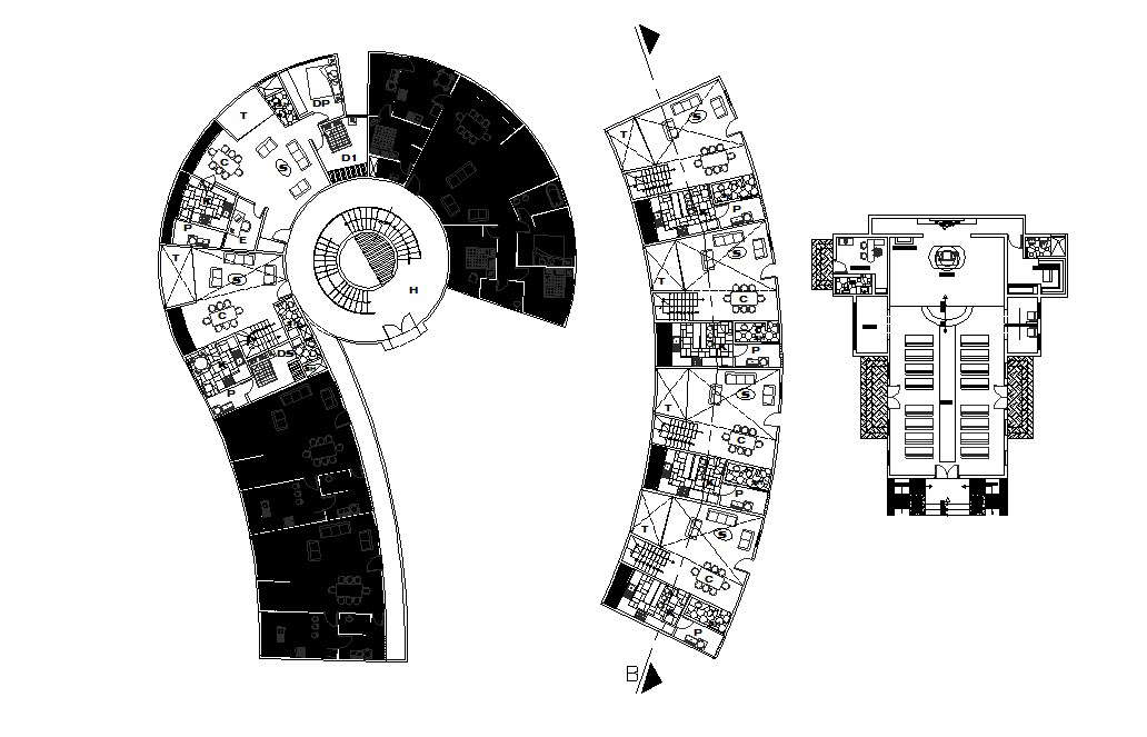 Autocad drawing of restaurant layout