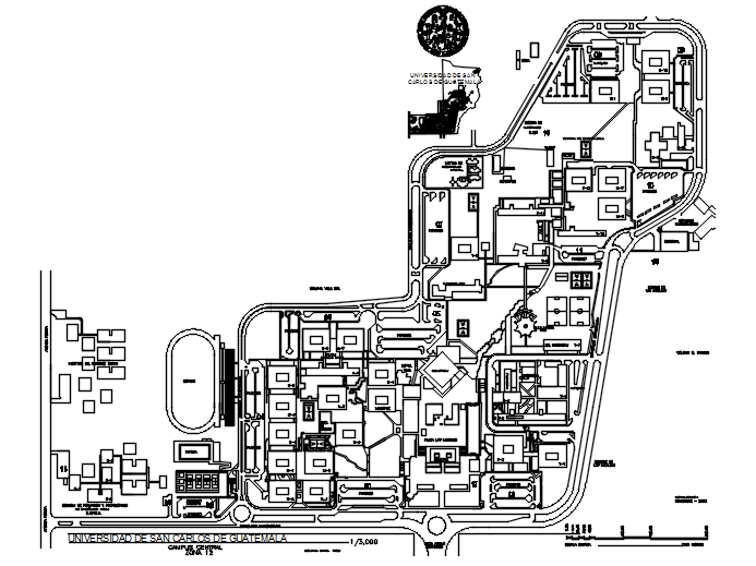 Autocad drawing of school campus