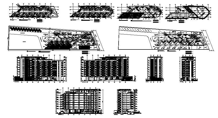 Autocad drawing of the apartment with elevation