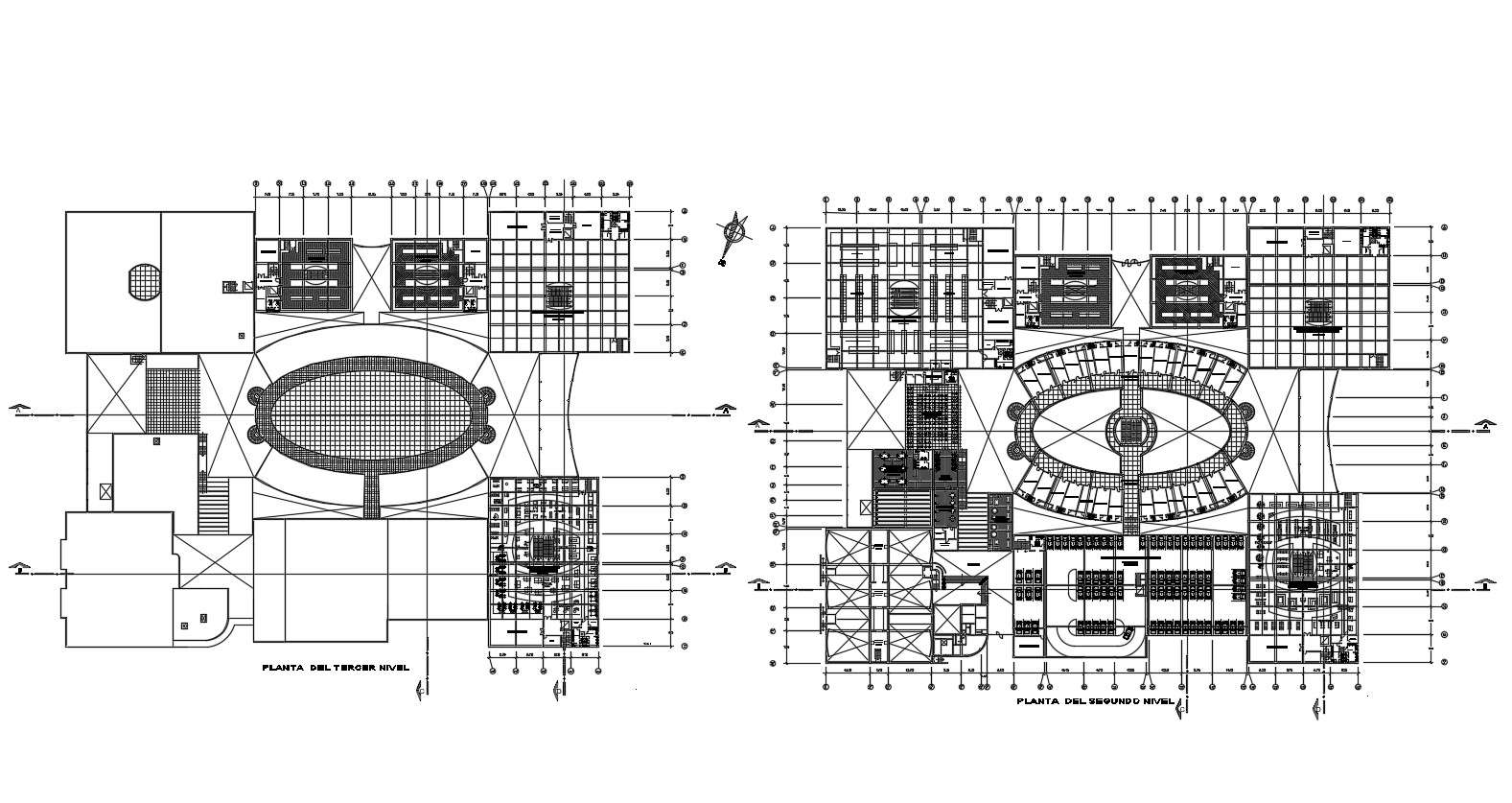 Autocad drawing of the commercial complex 