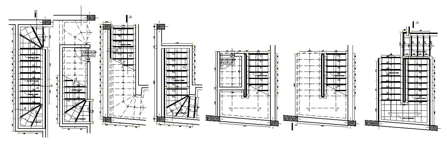 Autocad drawing of the staircase
