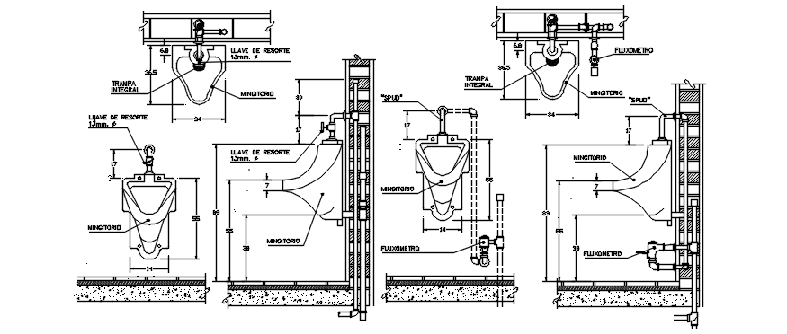 Autocad drawing of toilet layout
