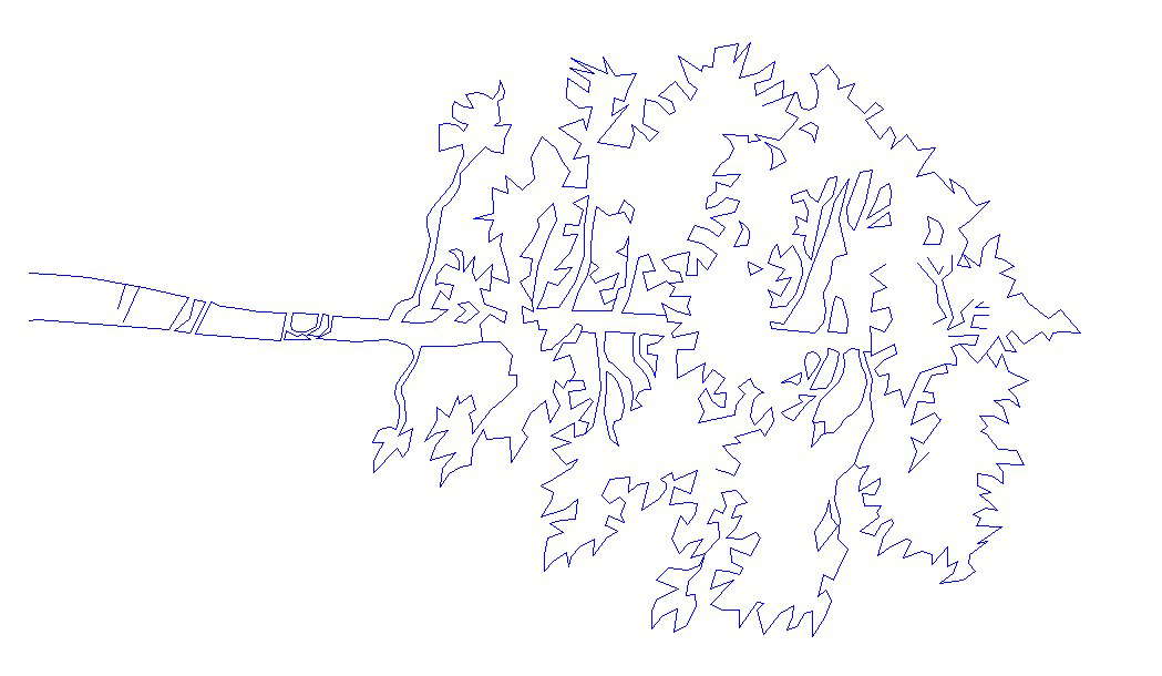 Autocad drawing of trees 