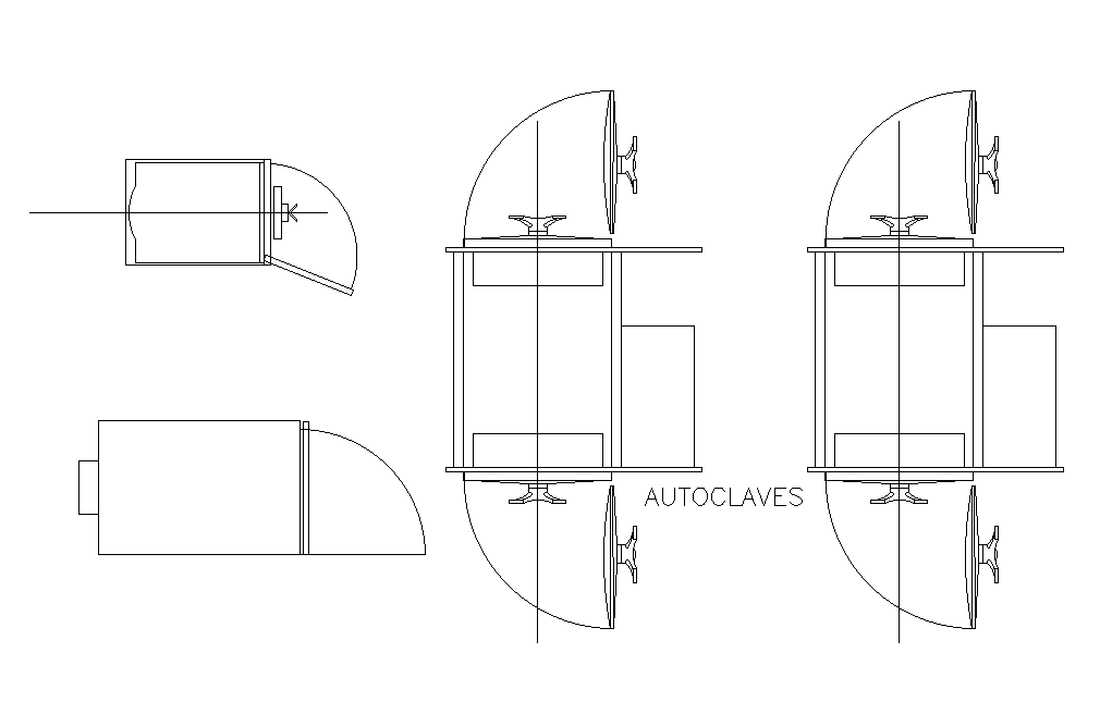Autoclave machine detail is given in this Autocad drawing file.Download now.