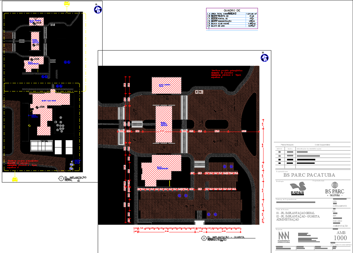 BS Parc Pacatuba Site & Admin Layout Design DWG File