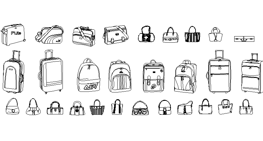 Free Bag Design AutoCAD Drawings