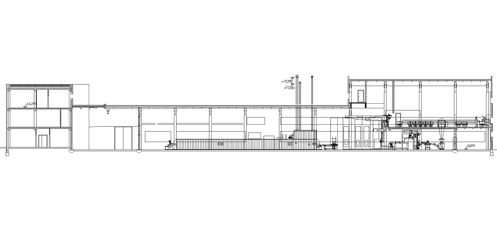Bakery plan detail dwg file.