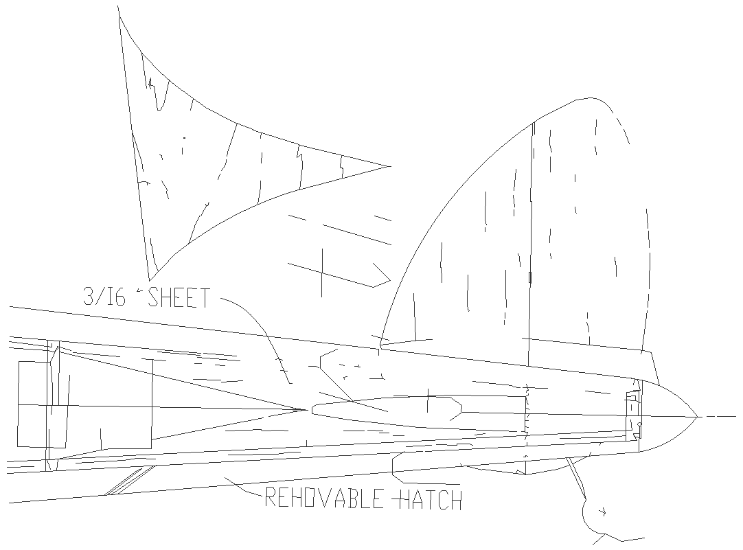 Balsa Wood Glider Plane Griffin Sailplane Laser Cutting Model Airplane Kit to Build for kids DWG AutoCAD drawing