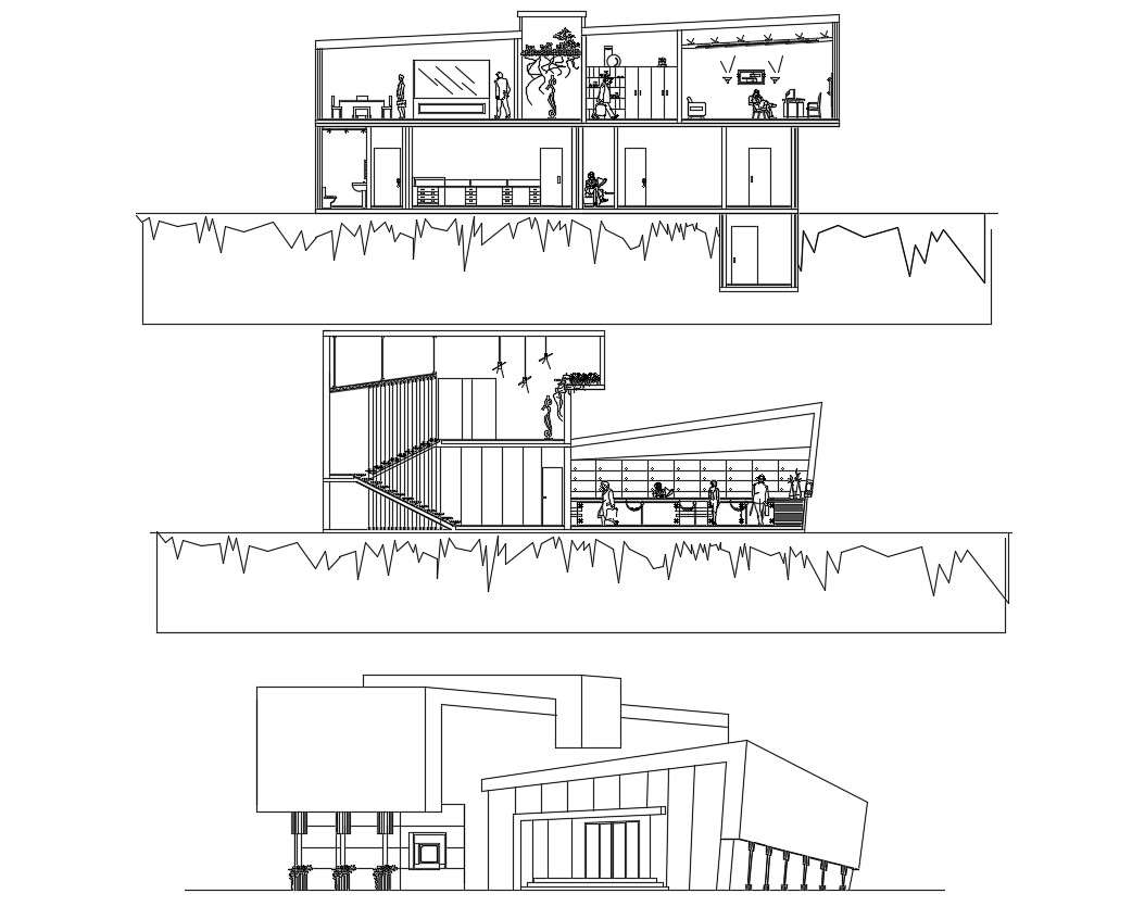 Bank Design Layout CAD Drawing Download