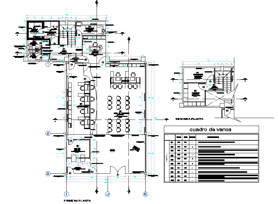 Bank agency office plan detail dwg file
