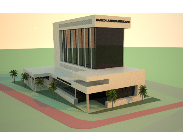 Bank branch building plan detail dwg file