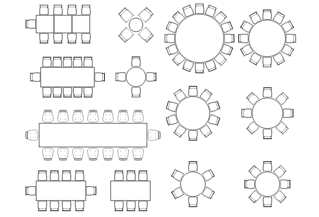 Banquet Hall Furniture Layout Plan in AutoCAD Drawing