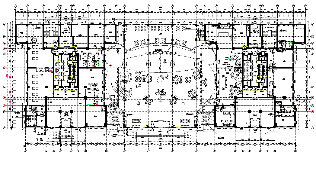 Bar and restaurant dwg file