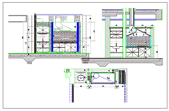 Barbecue kitchen details of restaurant dwg file