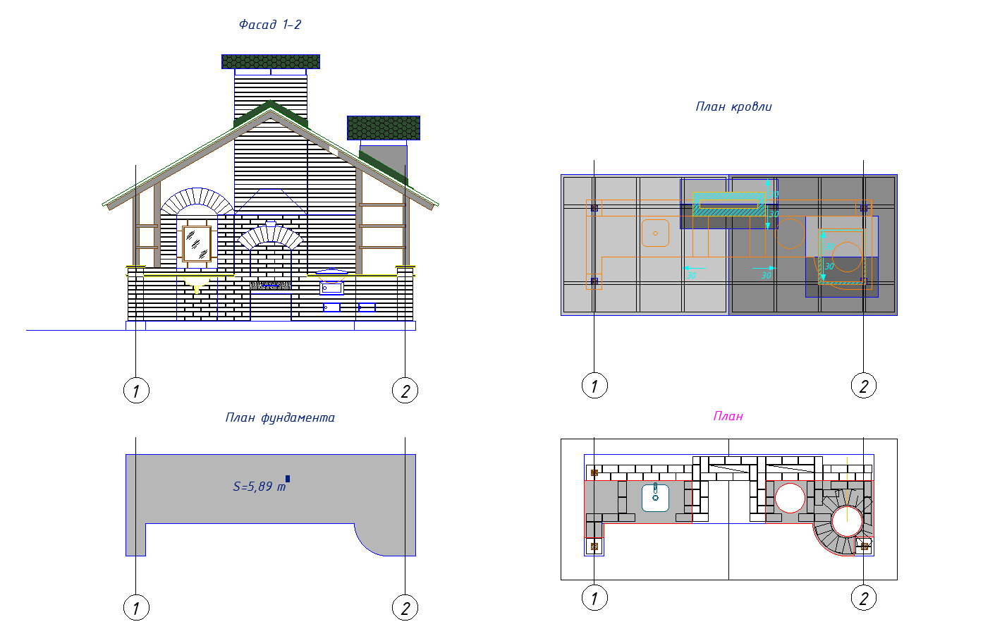 Barbecue plan detail dwg file.