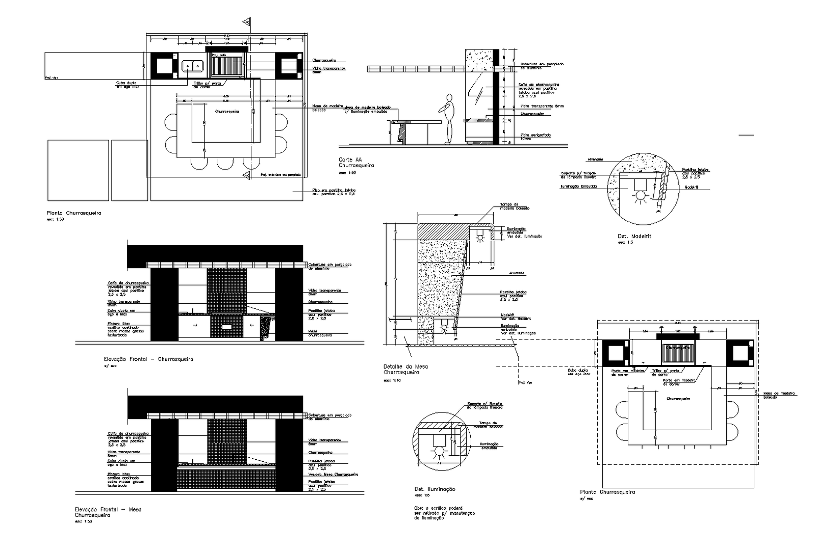 Barbeque grill plan dwg file.