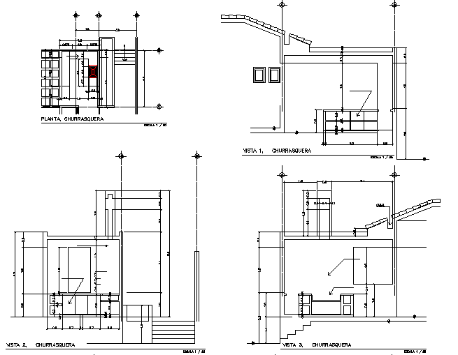Barrientos residence plan detail dwg file