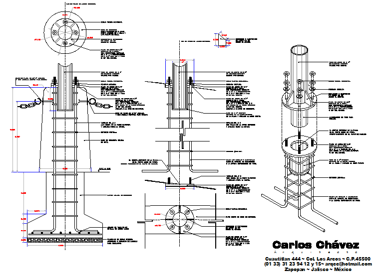 Base for collapsible column