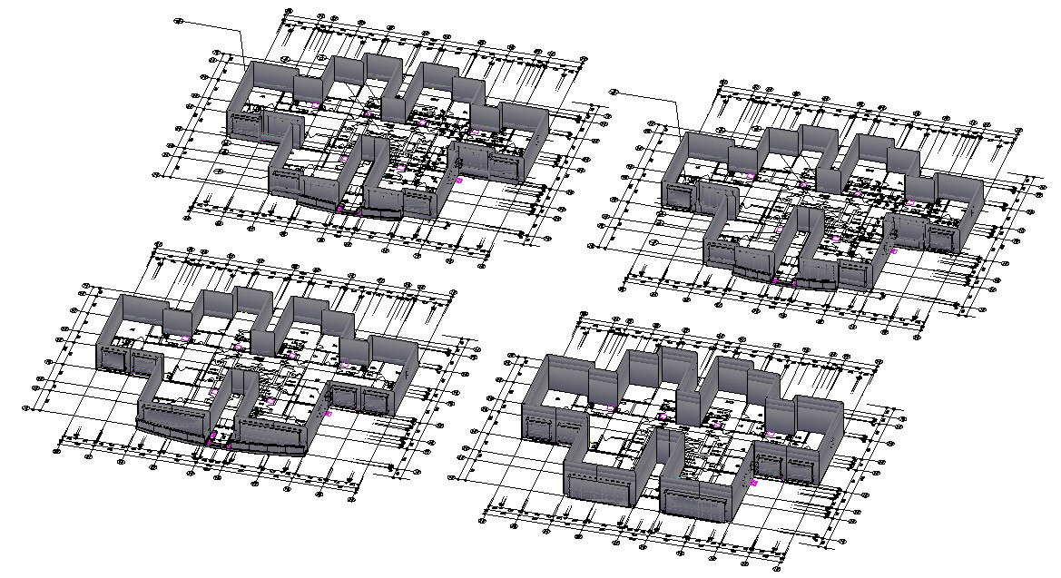 Basic 3D of Apartment CAD File Free