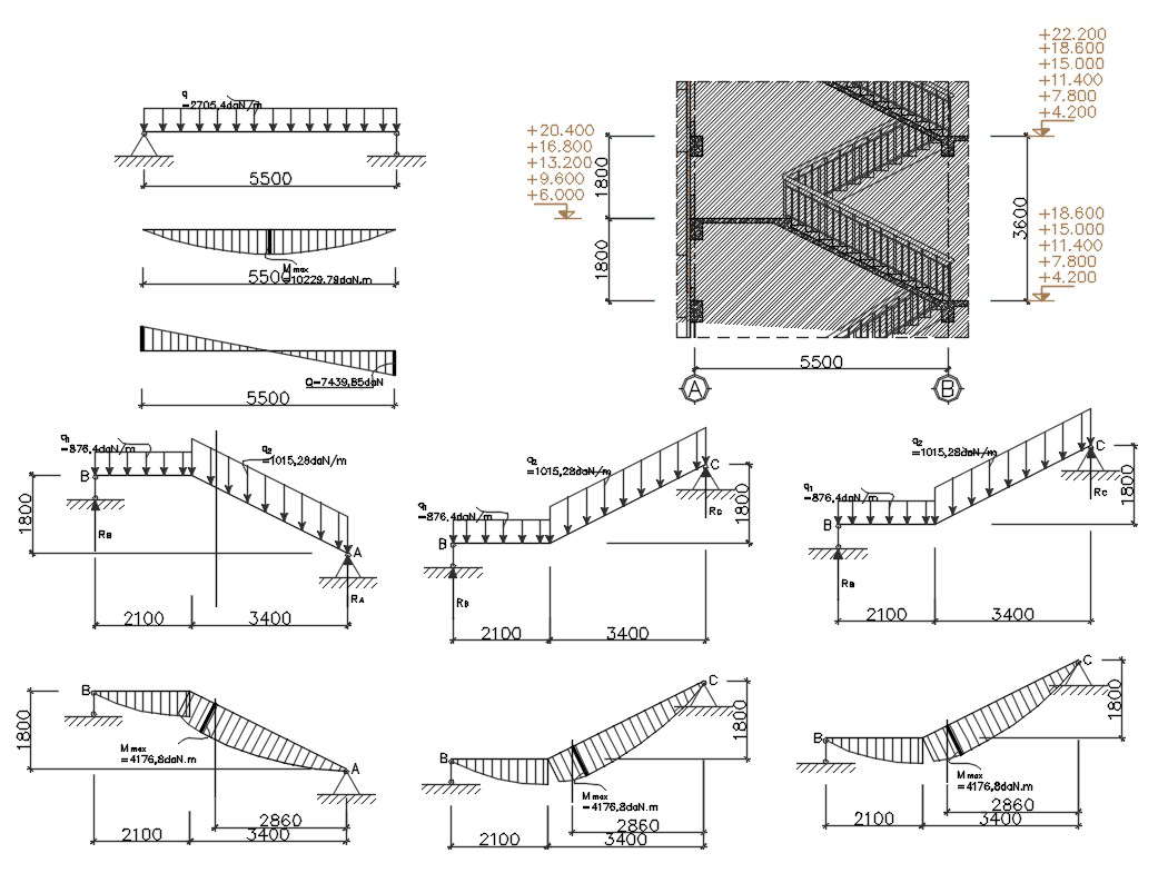 Basic Staircase Detail DWG File