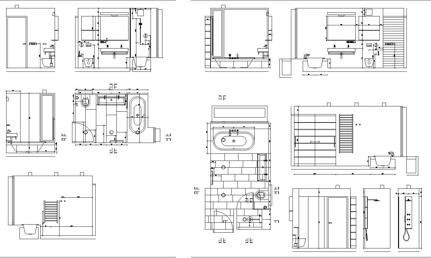 Bathroom Interior Design CAD Drawing Detail In DWG File
