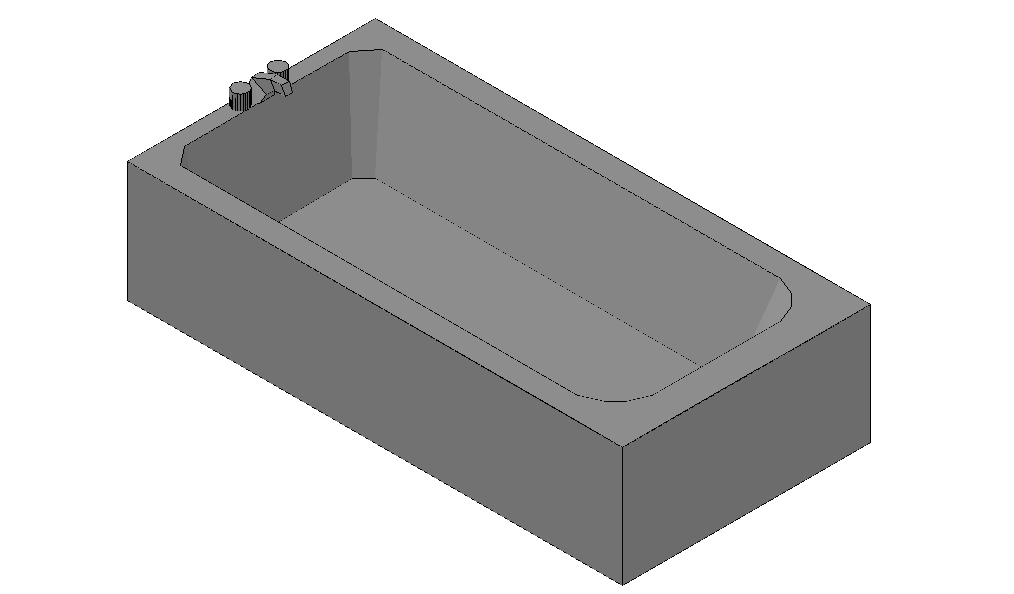 Bathtub top view 3d detail