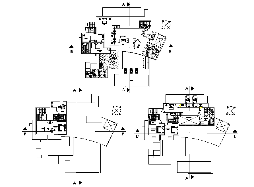 Beach house plan layout file