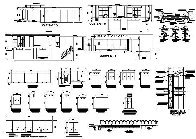 Beaches house in caste Peru detail dwg file