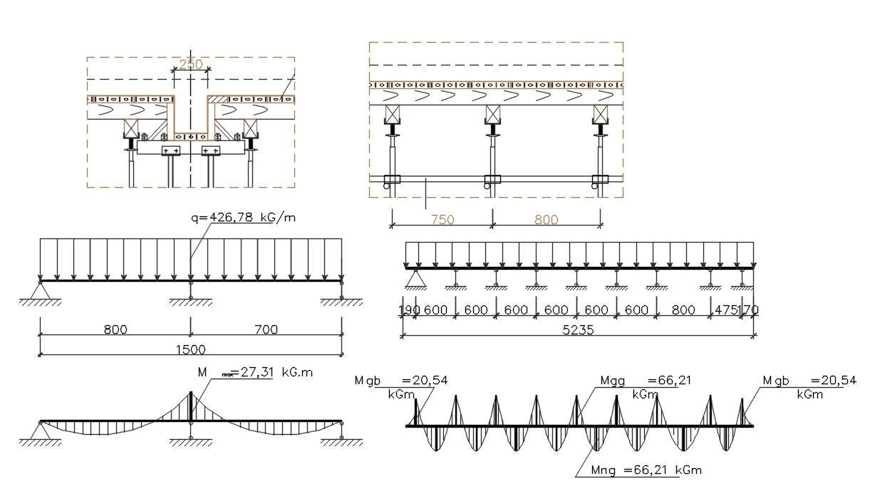 Beam And Column Free CAD Drawing
