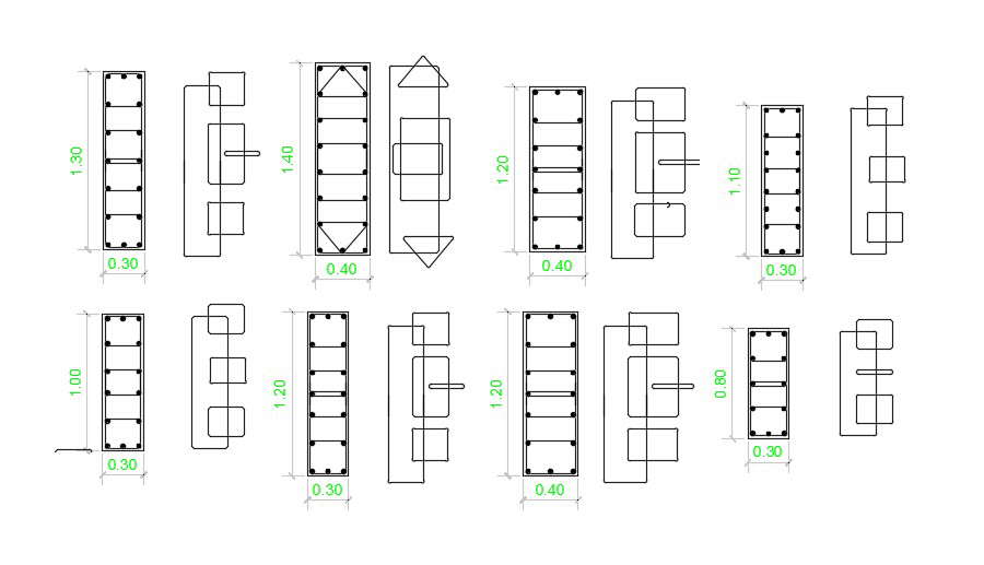 Beam Reinforcement Plan AutoCAD File 