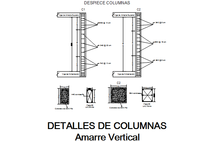 Beam and column plan detail dwg file