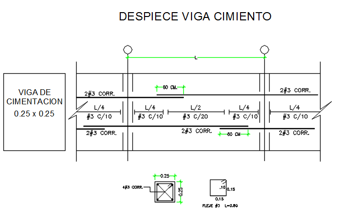 Beam and column plan detail dwg file