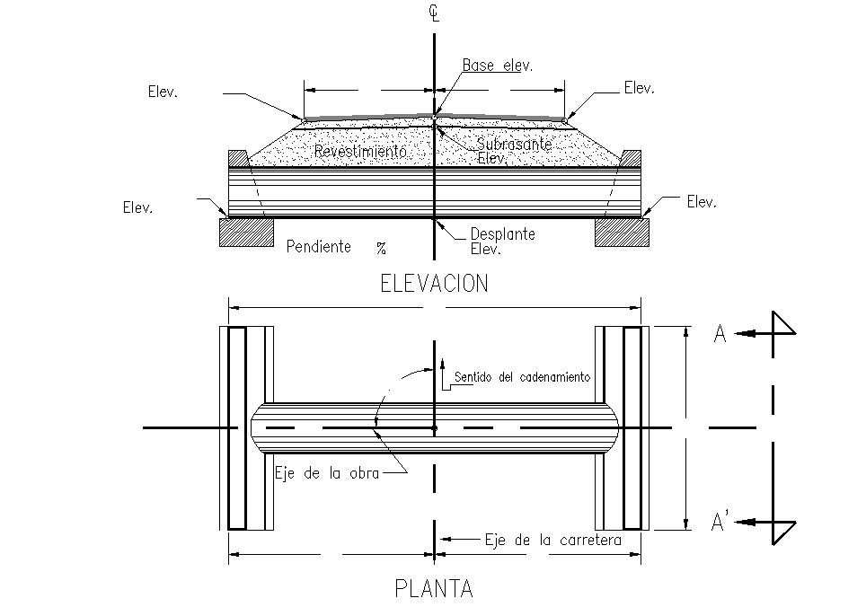 Beam and column section detail dwg file