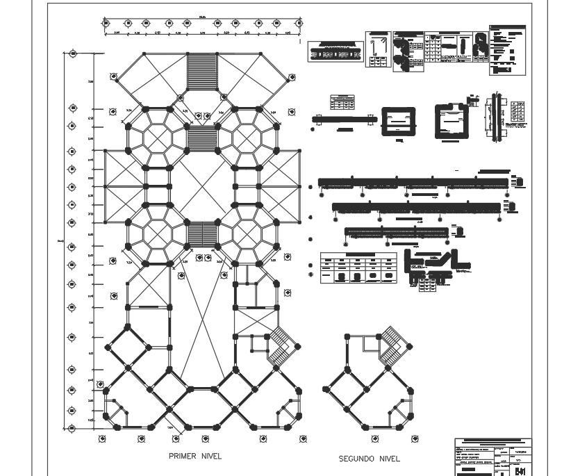 Beam detail and plan detail dwg file