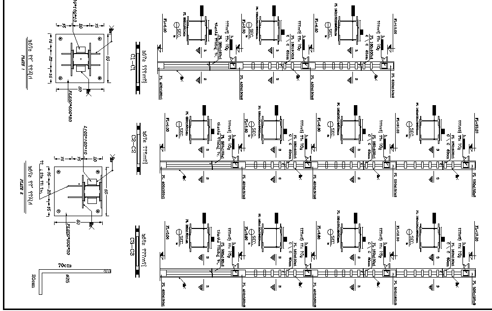 Beam elevation detail dwg file