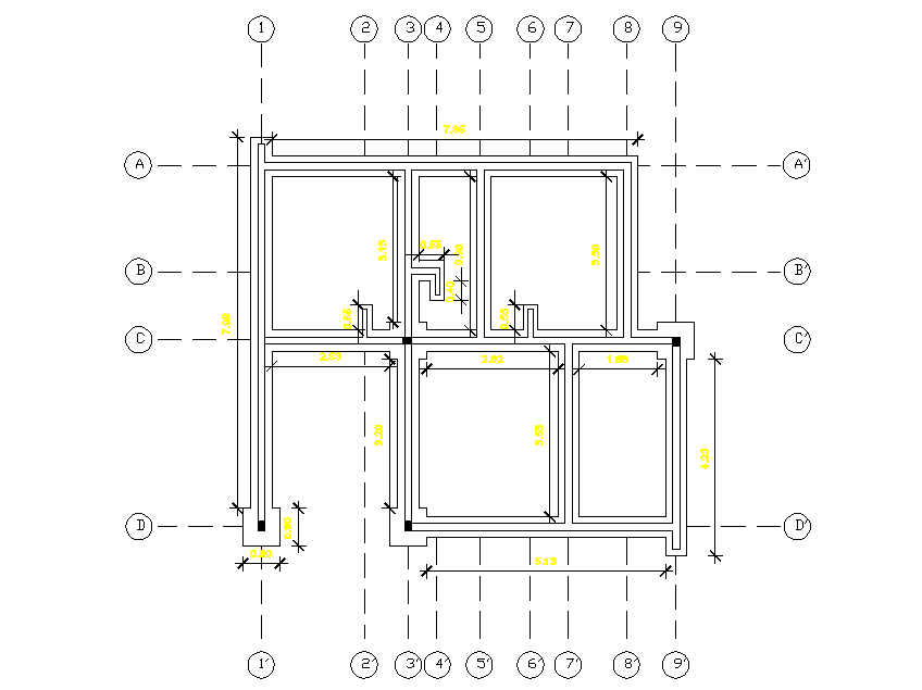 Beam plan detail dwg file