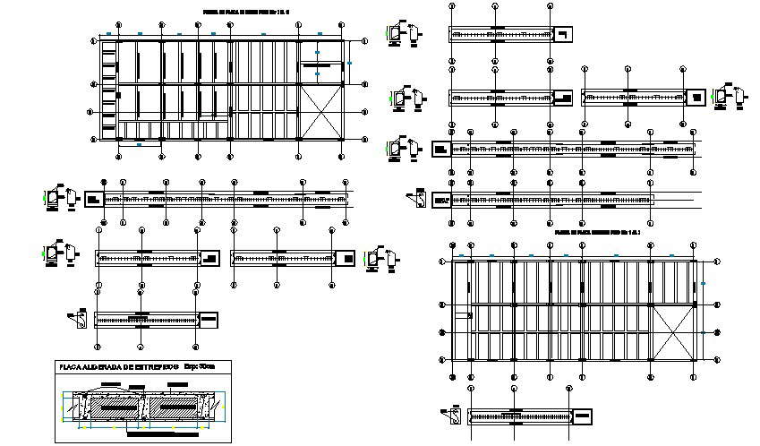 Beam section and plan detail dwg file