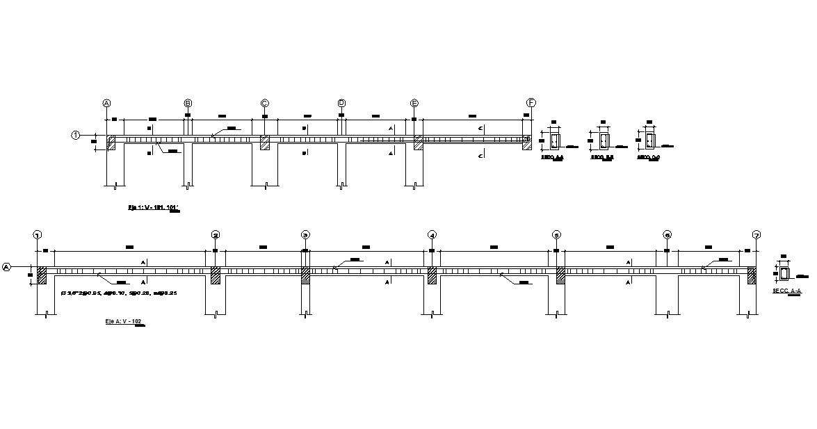 Beam section detail
