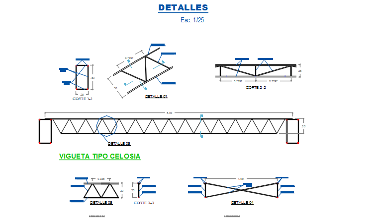 Beam section detail dwg file