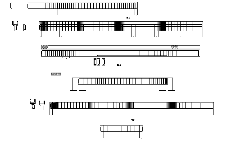Beam section plan autocad file