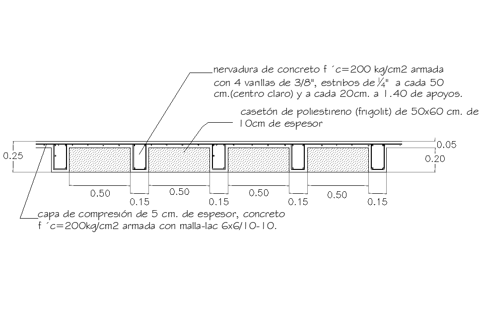 Beam section plan detail dwg file