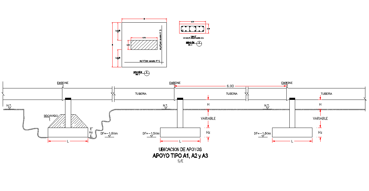 Beam section plan layout file