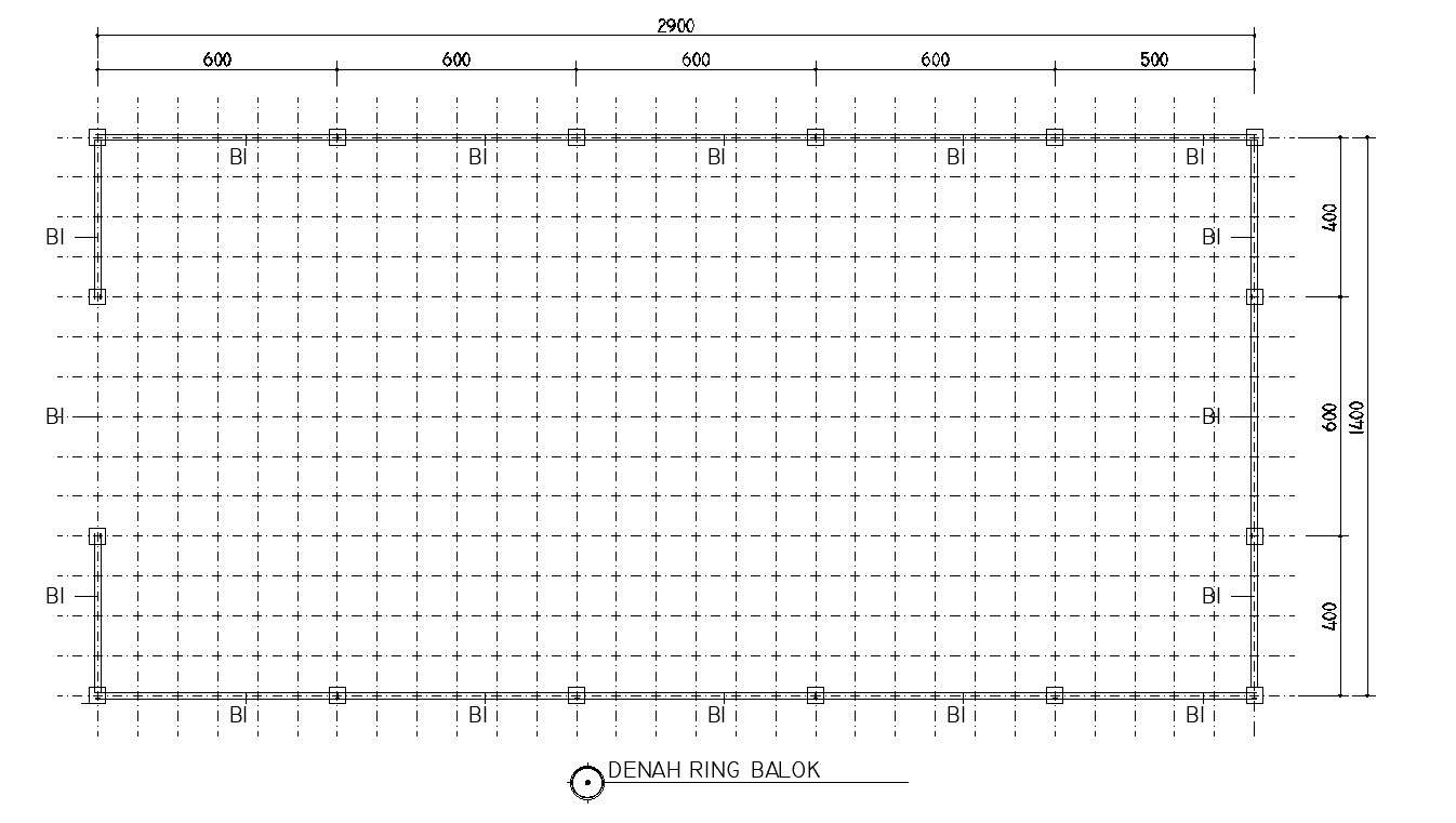 Beam ring plan in detail AutoCAD 2D drawing, CAD file, dwg file