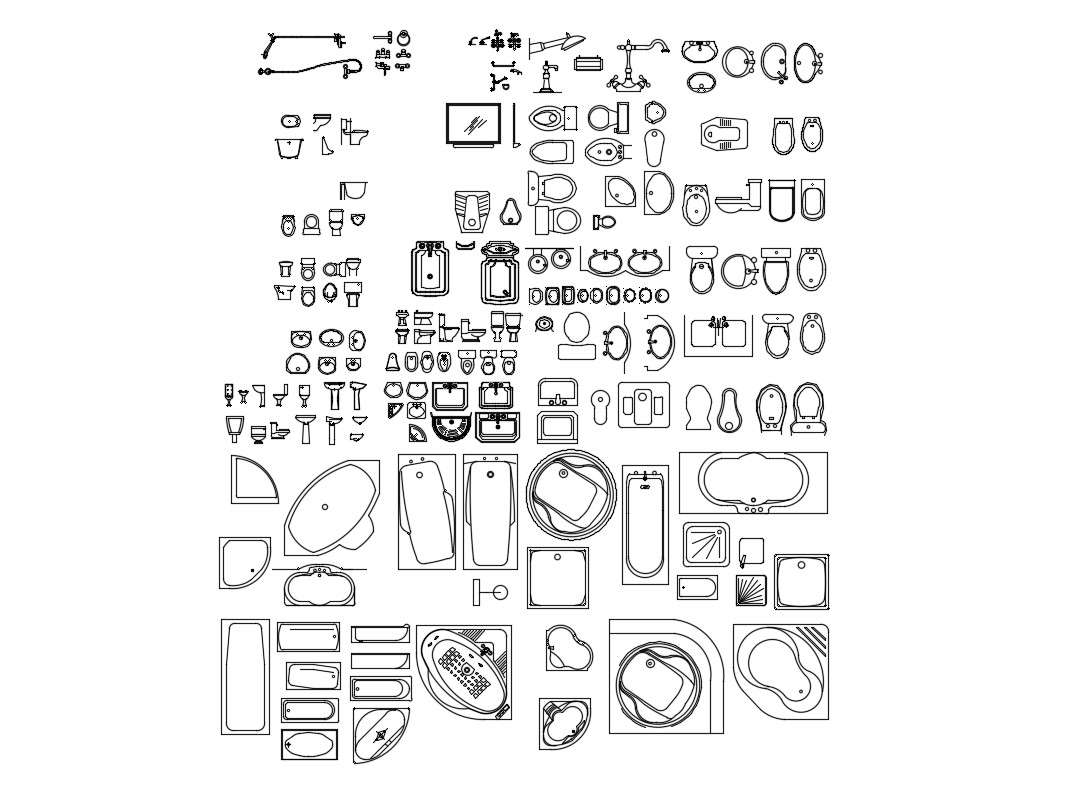 Beautiful Bathroom Furniture DWG File 