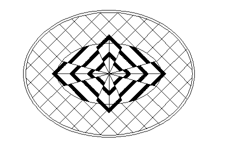 Beautiful elliptical top view design