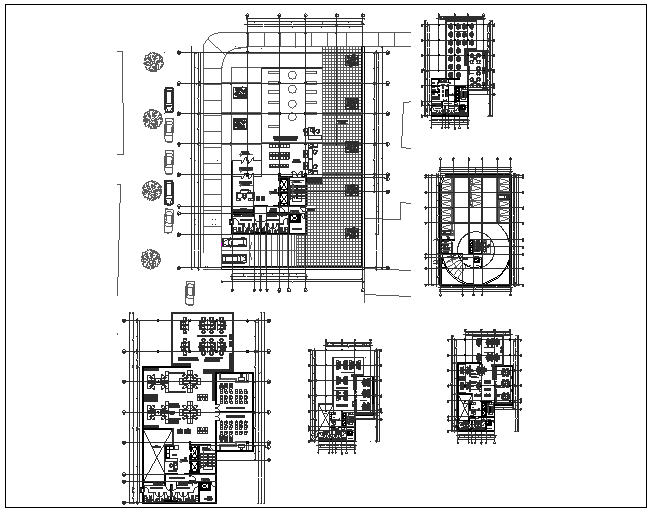 Big Layout plan of a office dwg file