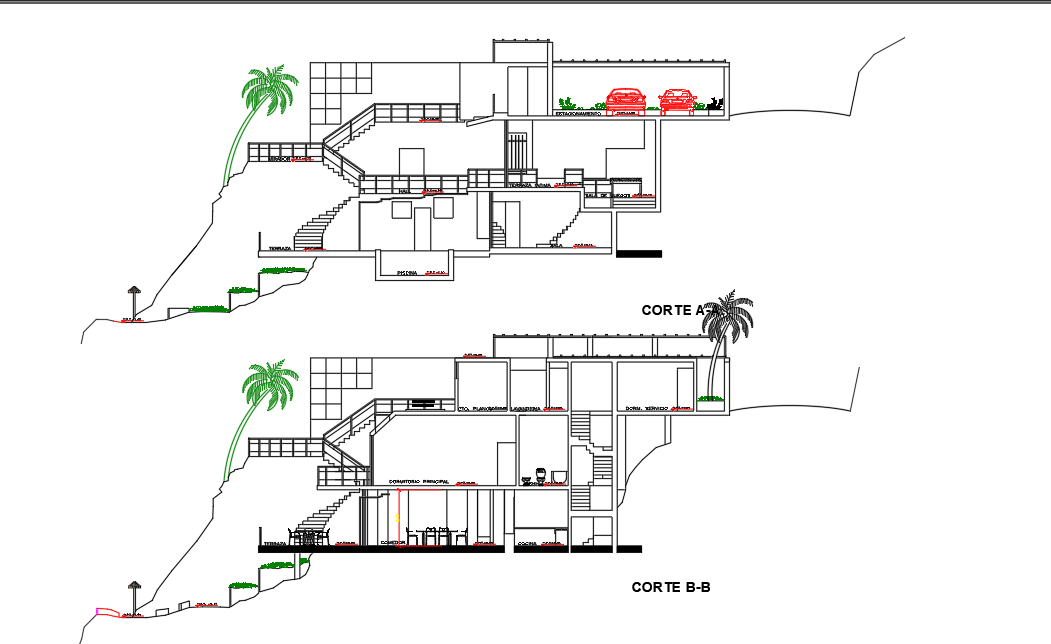 Big building elevation details